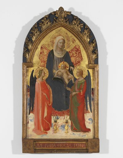 Madonna y el Niño con dos ángeles de Fra Angelico